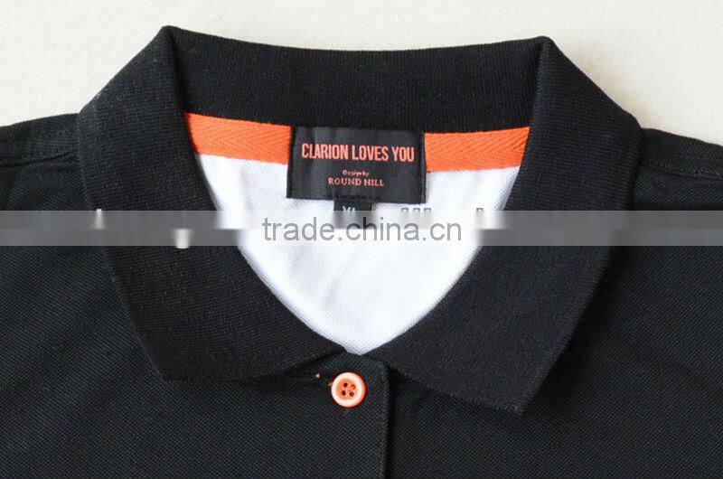 Customized company logo combeded cotton pique mens short sleeves office uniform polo shirts