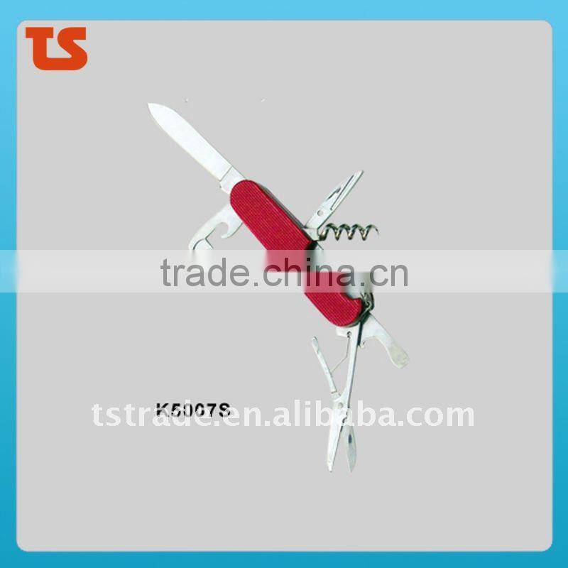 2014 New design multi knife Novelty pocket knife multi functiona utility kinfe LED knife(K5007G