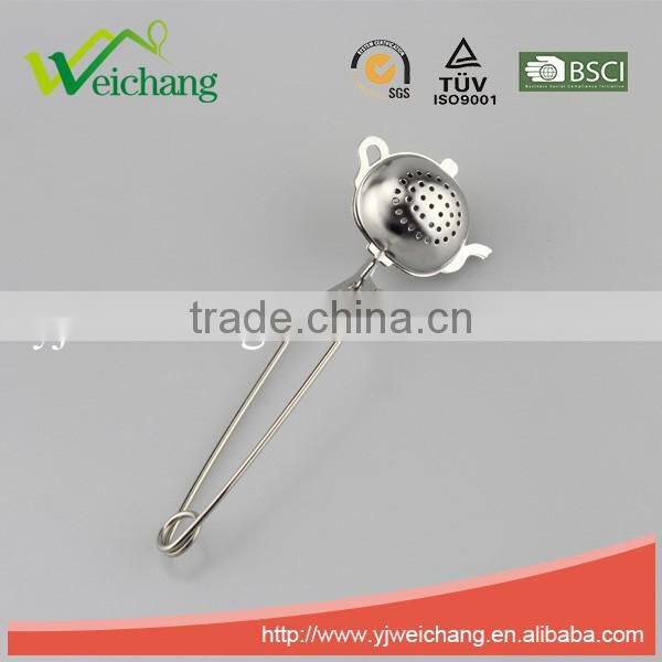 WCJ1065 Wooden Handle Stainless Steel Tea Ball Different Shape Tea Cup Shape