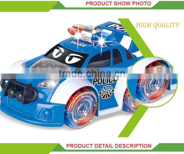 Most popular b/o cartoon musical police electric cars for kids