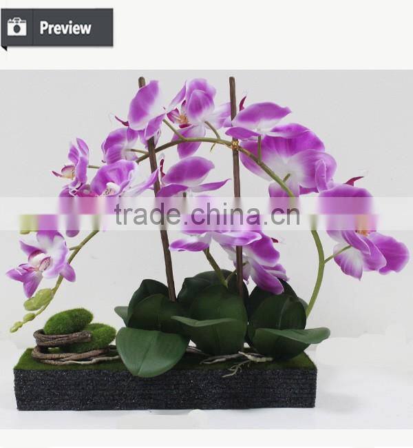 artificial table orchids Customized with foam base