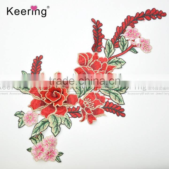 Hot Sale New Design Pretty Flower Clothing Embroidery Patch WEF-770