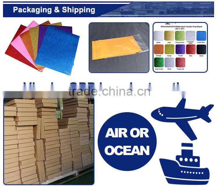 Get 300$ ready designs high quality glitter heat transfer vinyl
