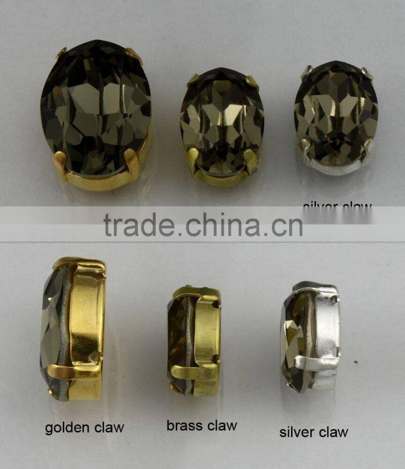 dongzhou metal claw sew buttons,sew on strass for wedding dress