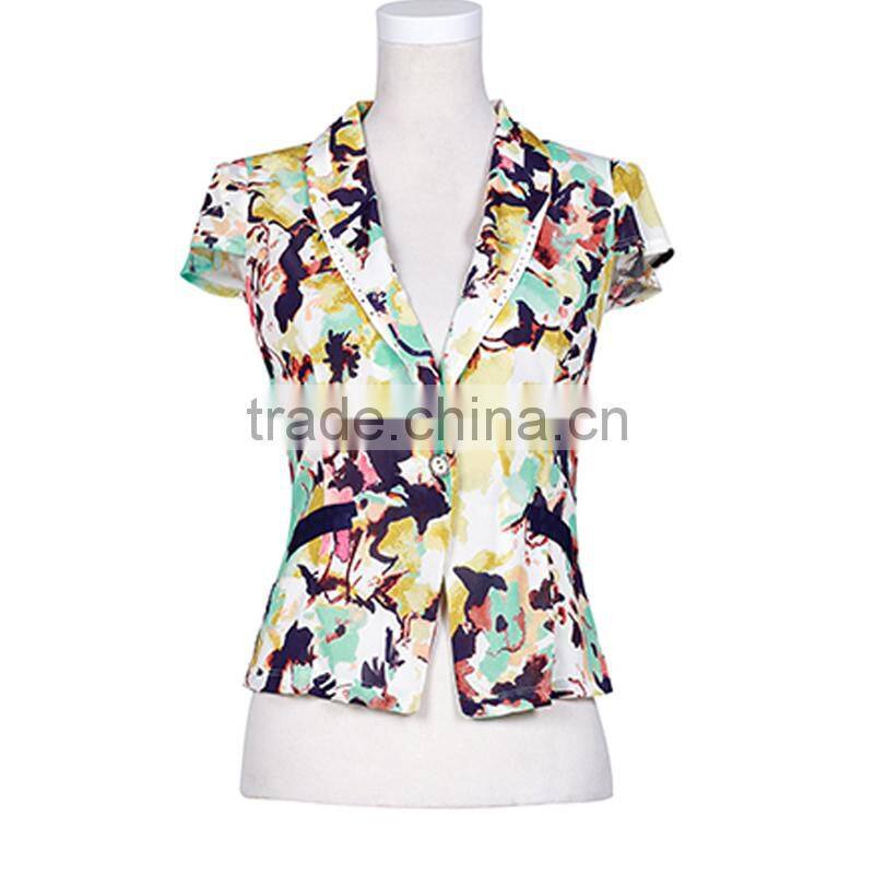 High fashion factory direct manufacturer ladies short sleeve summer jackets