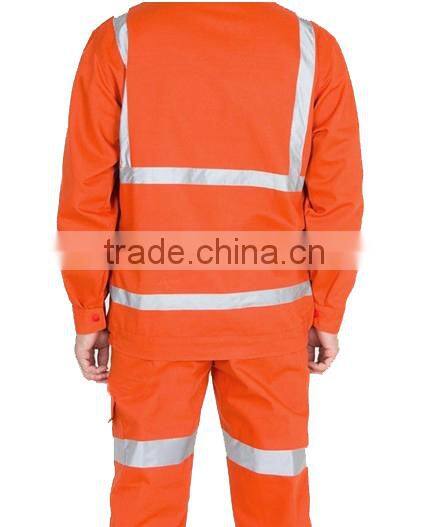 EN11612 100%cotton flame retardant workwear T/C 65/35 antistatic garment,waterproof oil repellent uniform