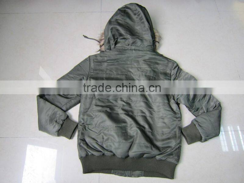 Winter multi-pocket mens coat hoody nylon baseball style jacket