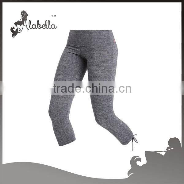 Heather fabric fitness yoga pants self manufactured clothing