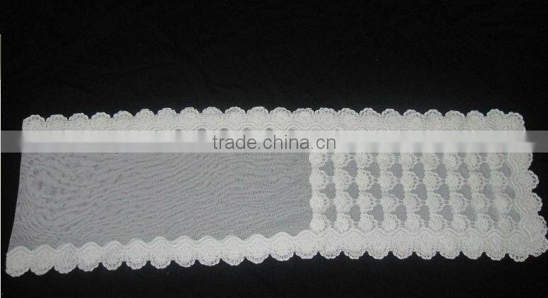 ladies white lace crochet scarf