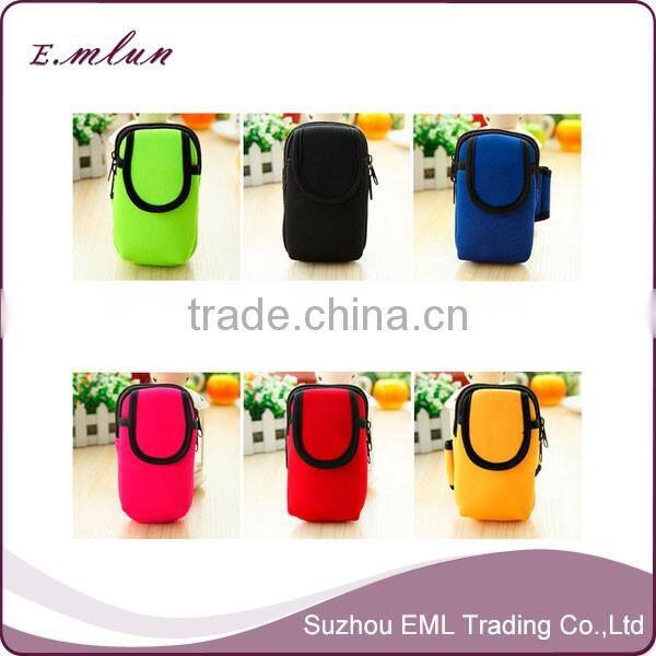 Promotional custom cheap neoprene arm phone gym sport arm bag
