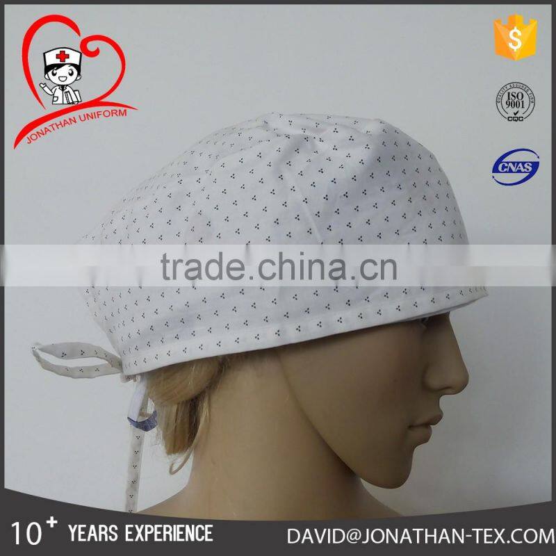 ISO9001 good quality and lower cost hospital nurse cap medical hat surgical cap
