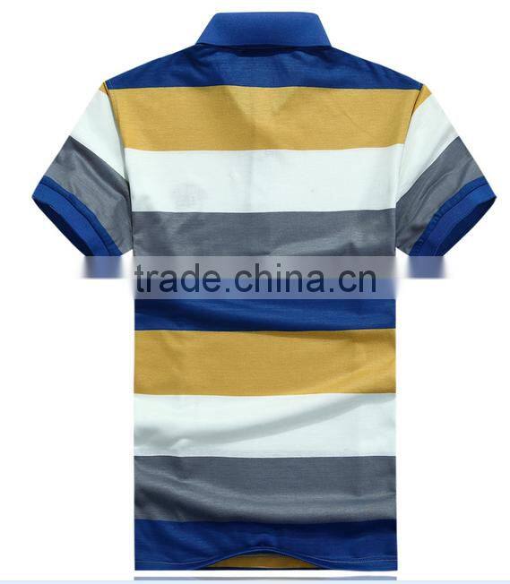 High quality mens stripe polo t shirt manufacturers