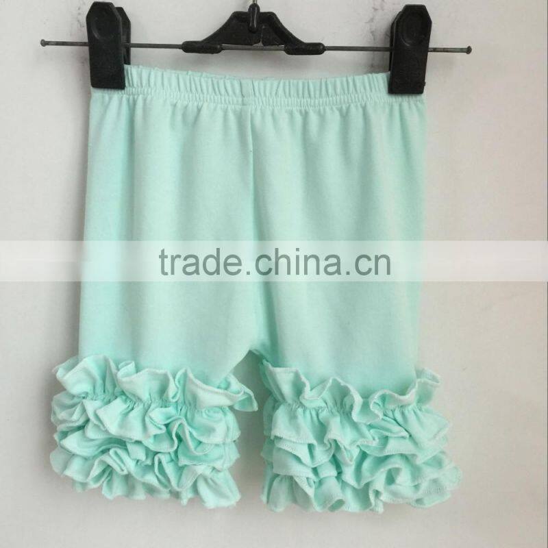 Wholesale children boutique clothing baby boxers triple icing ruffles baby shorts