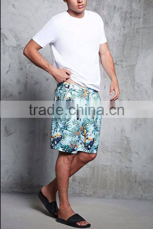 Summer dry fit shorts men sublimation floral printing beach shorts