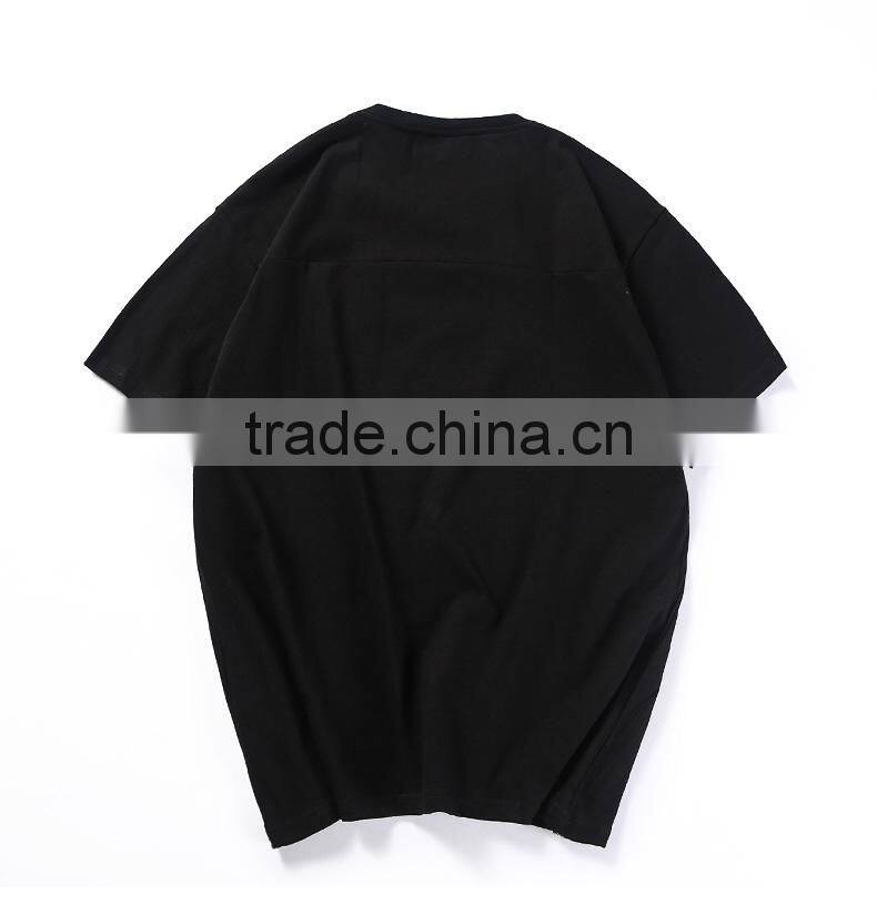 fashion blank white tees mens curved hem t shirt for men