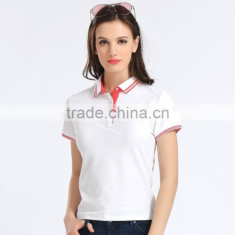 fancy design lapel short sleeve t-shirt for summer