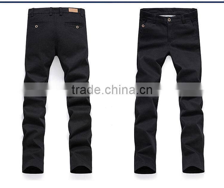 wholesale khaki/white/black/beige 100% cotton summer pants for men long pant man trousers