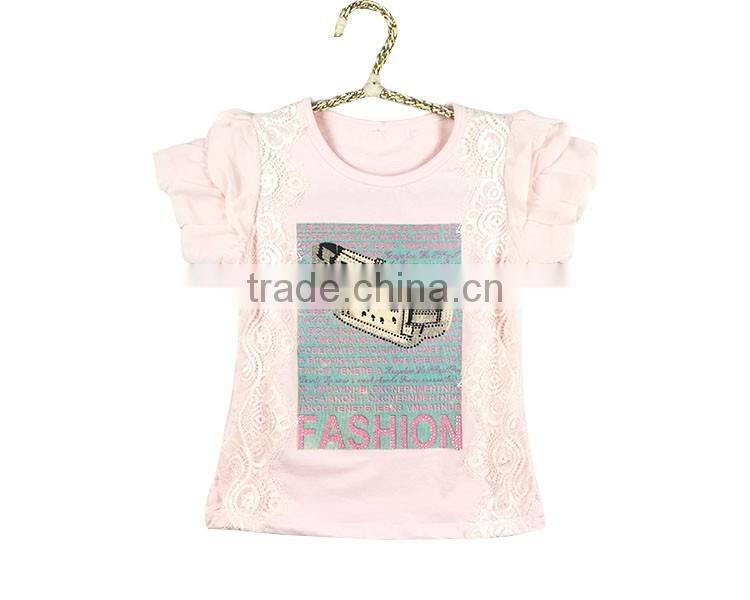 2016 summer t-shirt new fashion baby girls clothe
