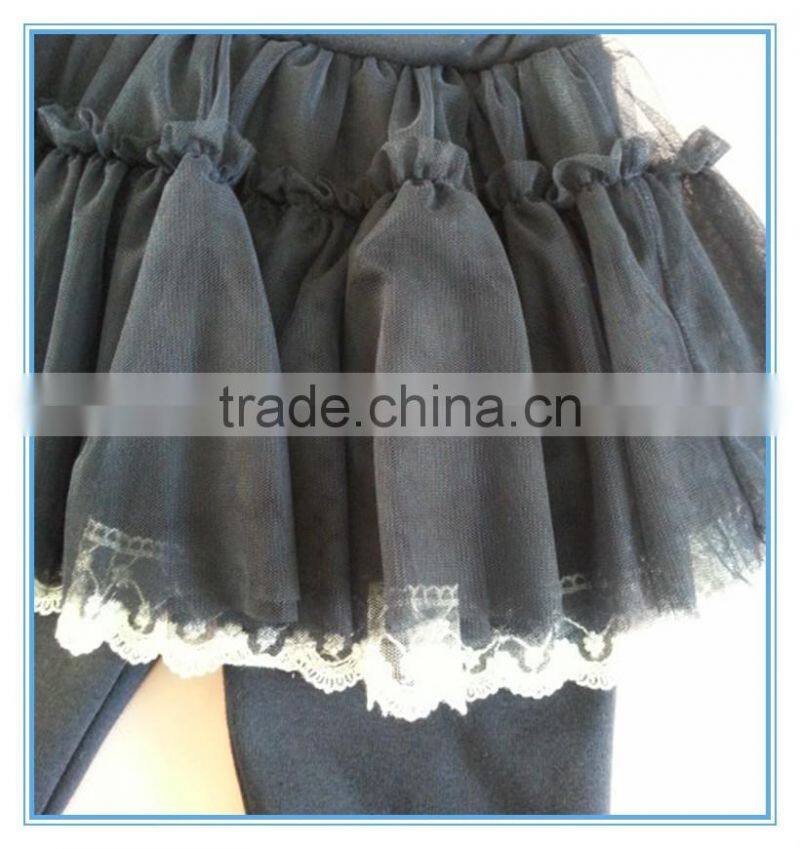 Girl leggings with skirt, children's boutique render skirts leggings, warm thick autumn and winter kid's lace skirted leggings,