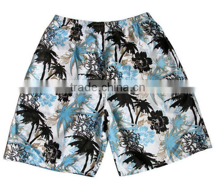 OEM custom design floral beach printed mens shorts