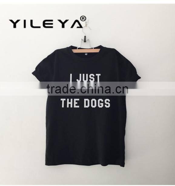 Hot selling women short sleeve t-shirt gray V Neck letters print loose T Shirt