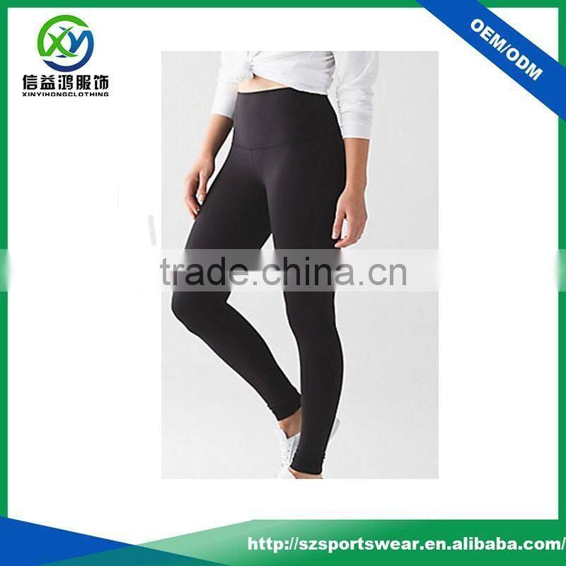 High quality black color good stretch womens slim fit yoga pants gym track pants