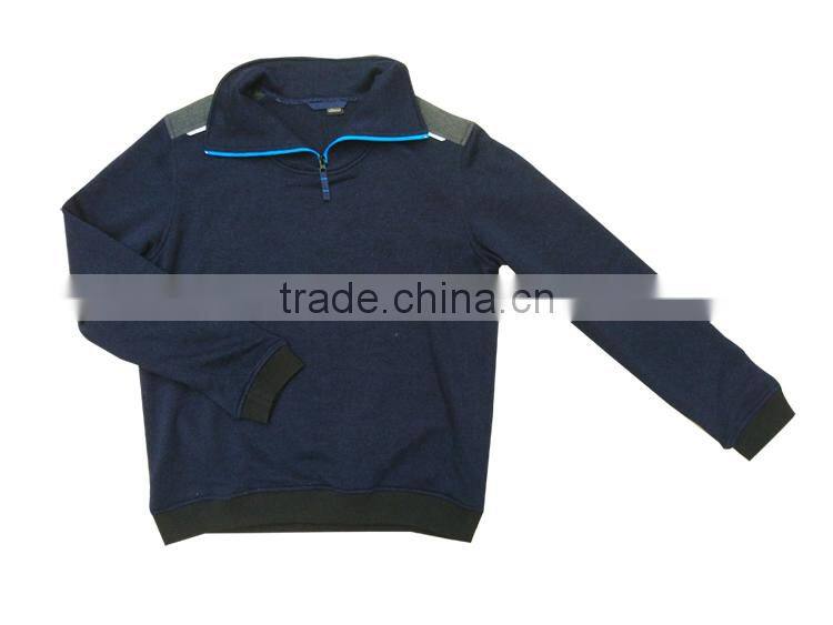 Hot sales 1/4 zipper mens weaving wear hiking knitted bomber jacket