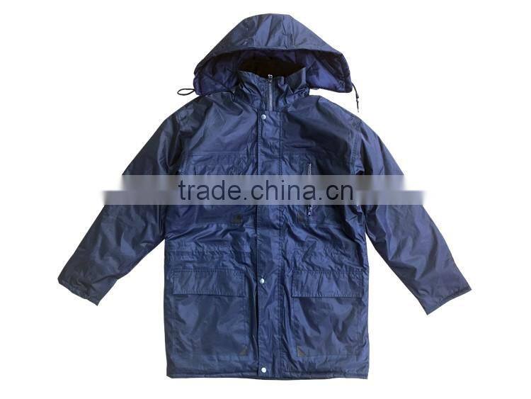 Wholesale rain cloth navy parka waterproof coating