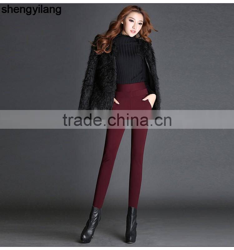 winter warm fleece high waist Leggings/pants clothing manufacturing companies in China