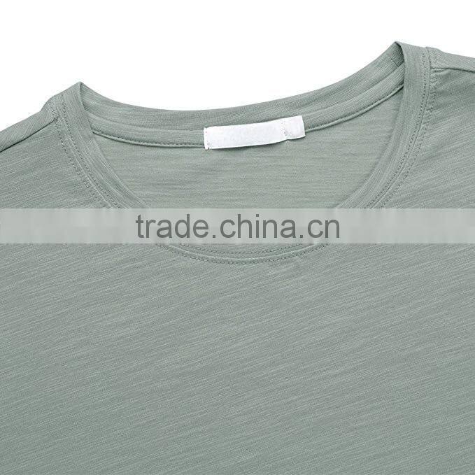 Men's Crew Neck Casual T Shirts Short Sleeves Soft Cotton slub cotton