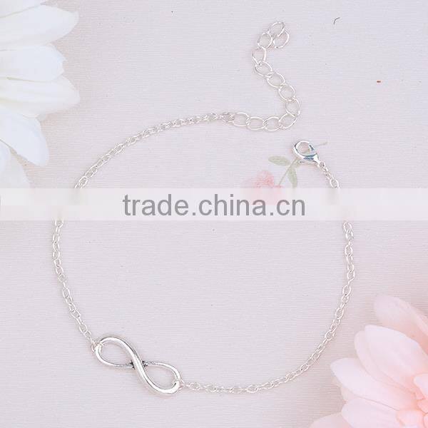 New Design Infinity Symbol Connector Link Cable Chain Fashion Anklet