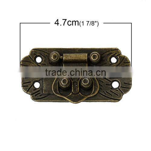 Wholesale Antique Bronze Jewelry Buckle Decorative Wooden Box Lock