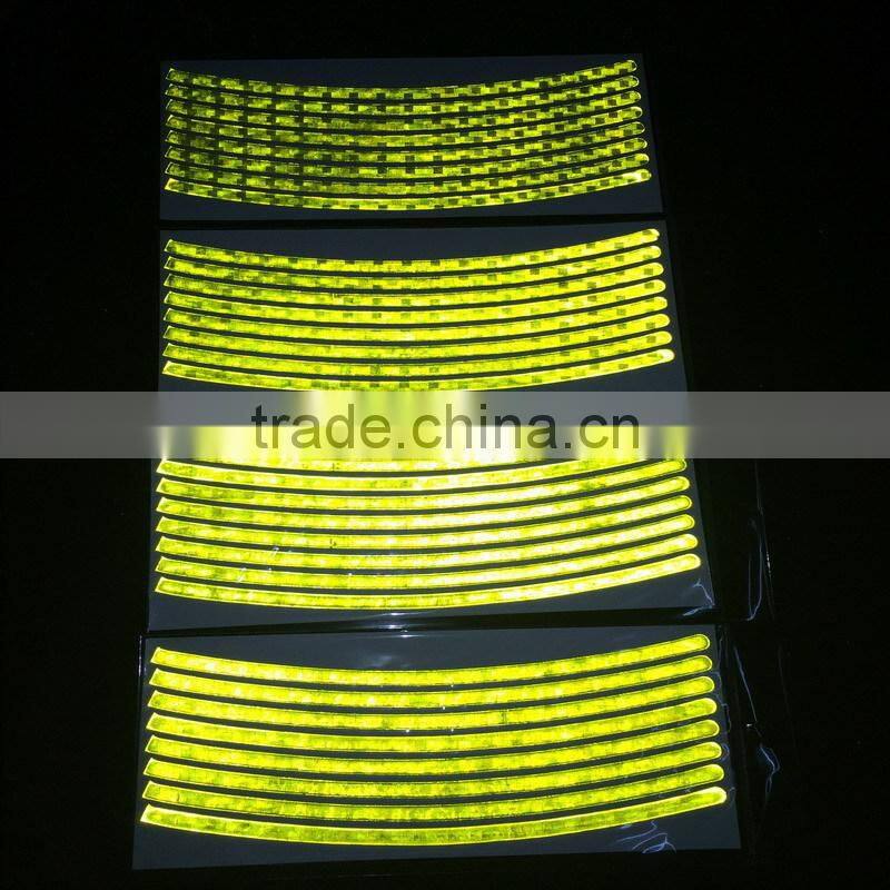 colorful stripe plastic Reflective Bicycle Wheel Sticker
