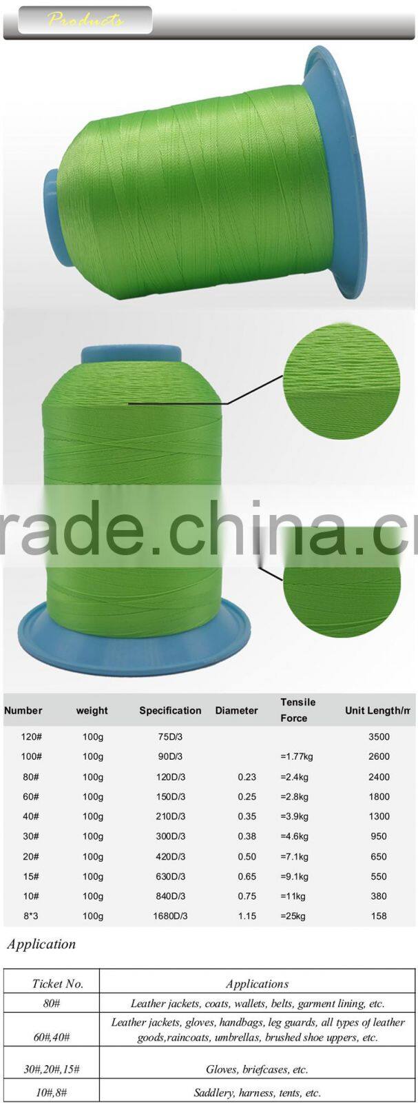 Kangfa 210D/3 nylon shoes leather sewing thread
