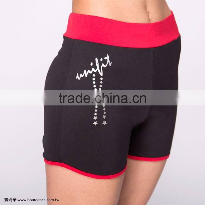 Gym clothing women color block dance short gym short