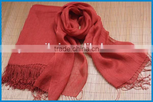 Men and women's fashion linen scarf factory china