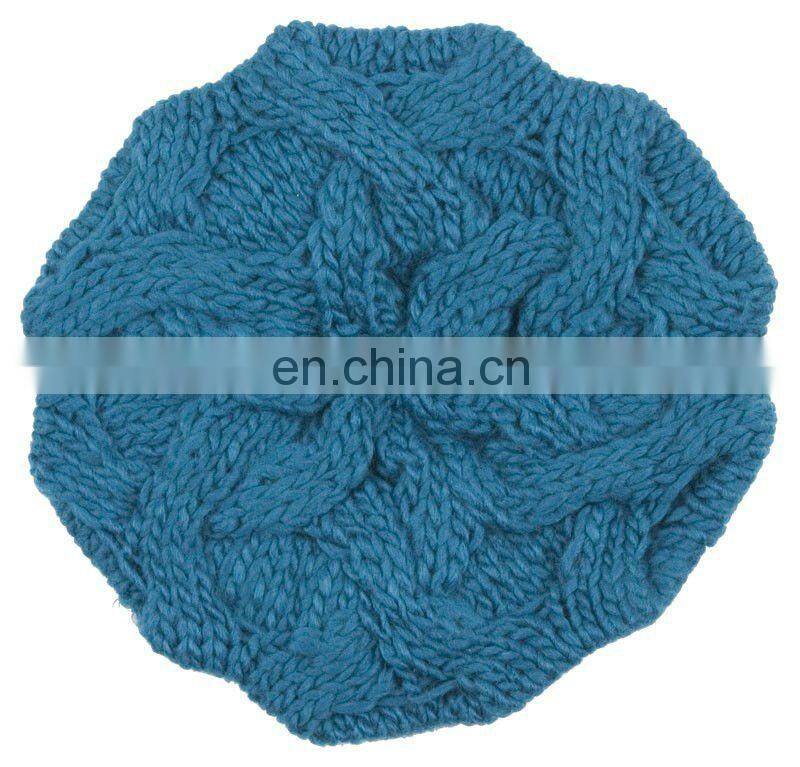 fashional pretty elegant warm soft cozy popular chunky jacquard beret