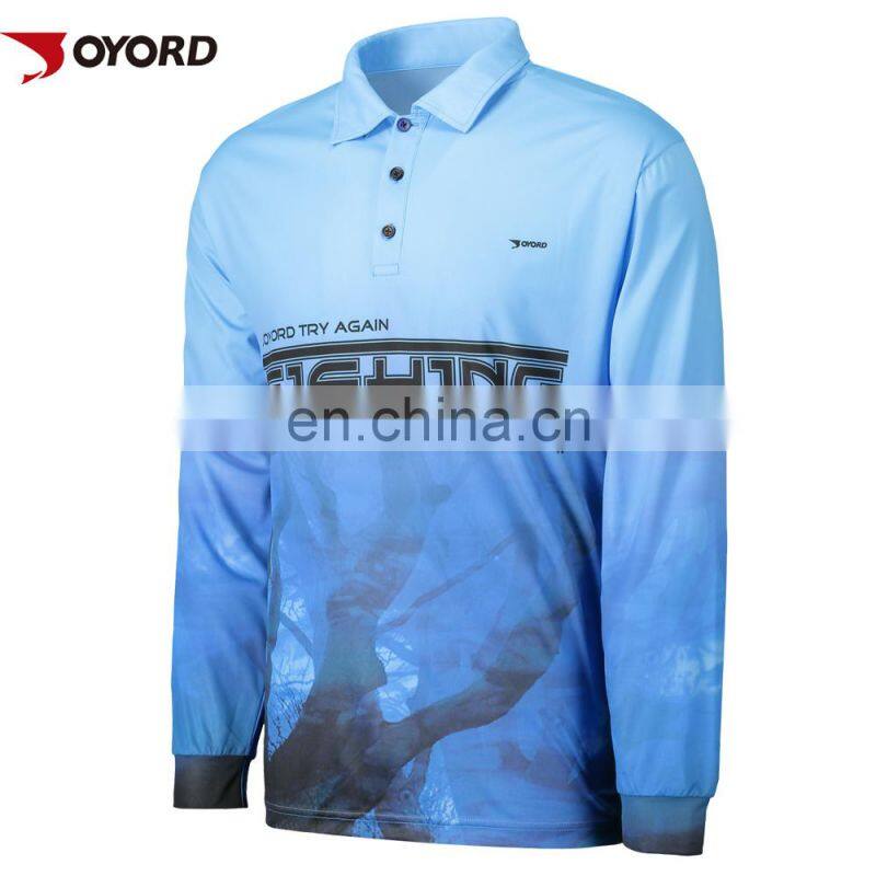 Cool design quick dry long sleeve pro fishing clothes for sports