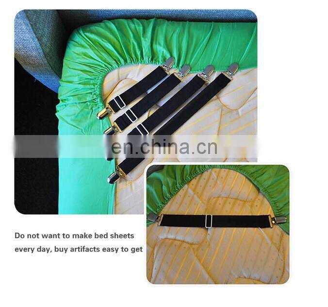 2017 yiwu fashion hot sale set 4pcs Triangle Mattress Pad Cover Clips holder Bed Sheet Holder