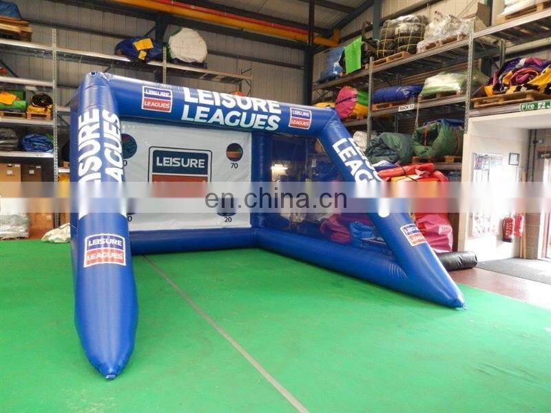 Inflatable soccer target wall