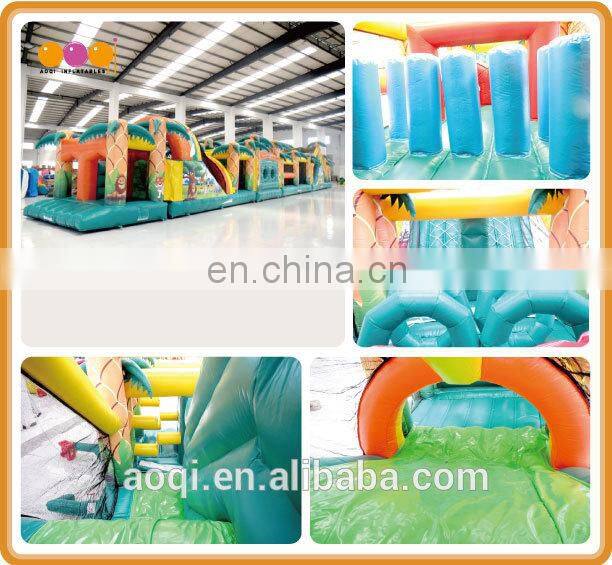 AOQI inflatable outdoor obstacle course for adult and kids