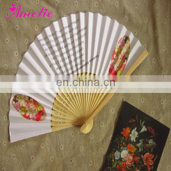 AP03174 21cm Hand Paper Fan Wedding Favors Personalized