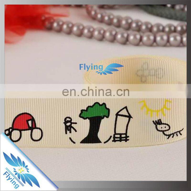 Trendy adjustable logo printing fabric wristbands with eco-friendly plastic bead