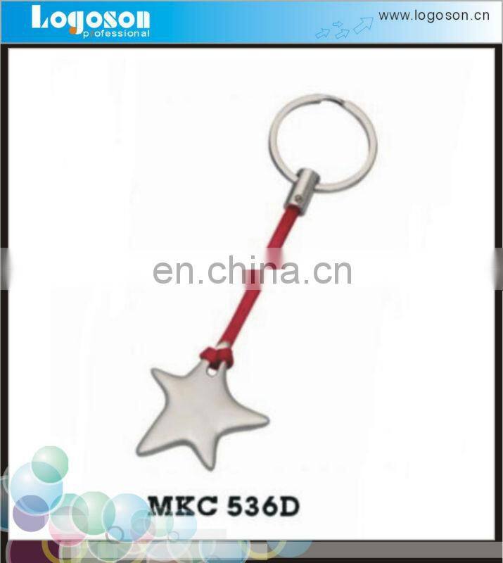 China Supplier Wholesale Blank Metal Keychains Star Shape Blank Metal Keyrings