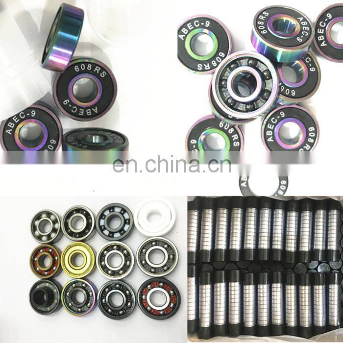 China skateboard bearing 608 manufacturer 608ZZ 608RS ball bearing list factory
