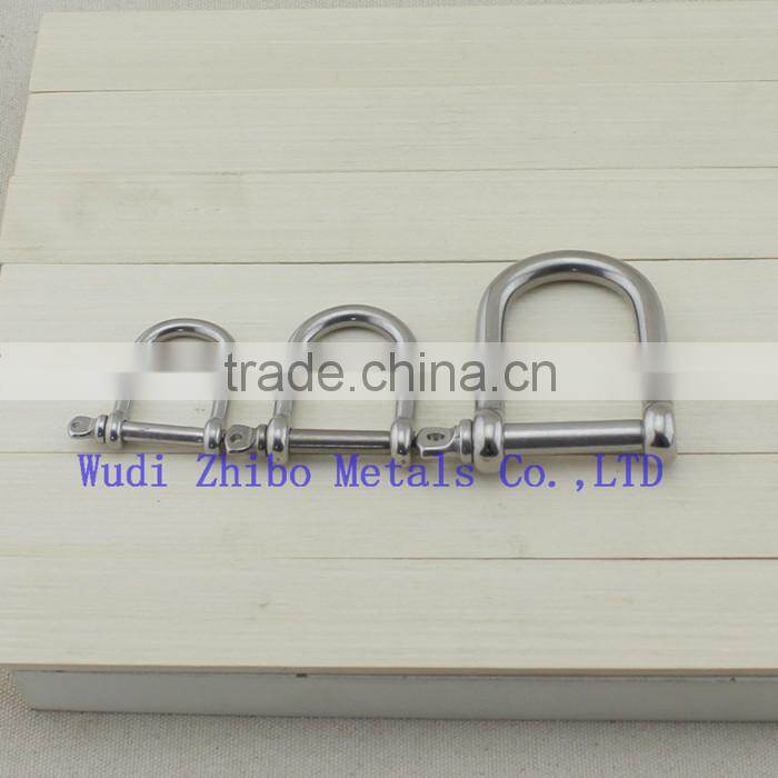 Sale stainless steel high polished wide d shackle made in China