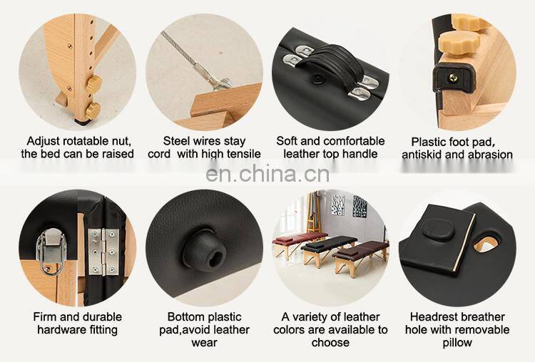 wooden facial bed folding massage table portable massage bed