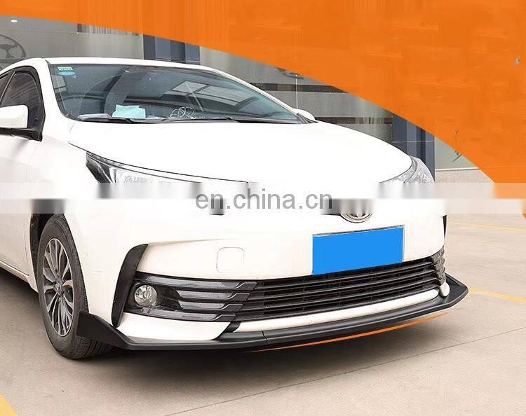 auto parts ABS plastic front lip spoiler head bumper kits for Corolla 2014-2018