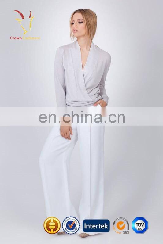 Cross Placket Winter Knit Branded Woolen Sweater Fashion Pullover