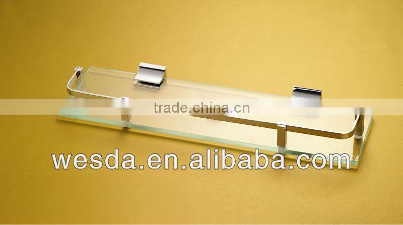 Stainless Steel Wall shelf high quality front glass shelf (C001 TOP)